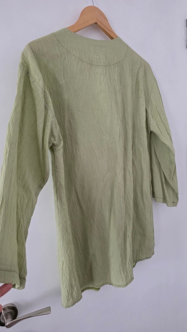 Bej Bohem Yarım Kollu Kadın Gömlek - Görsel 4