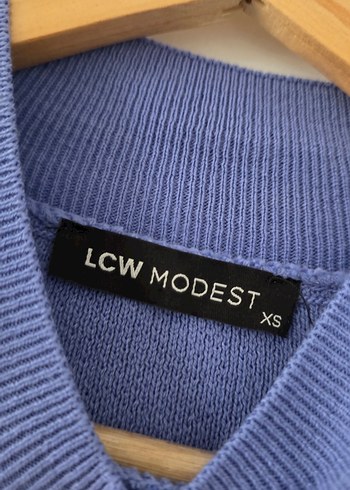 Mavi Örme Kadın Kazak - Görsel 3