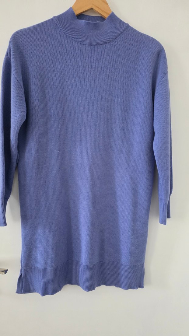 Mavi Örme Kadın Kazak - Görsel 2