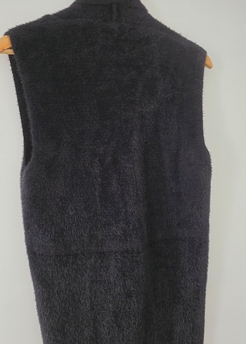 Kadın Siyah Kemerli Midi Yelek - Görsel 4