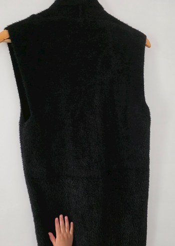 Kadın Siyah Kemerli Midi Yelek - Görsel 3