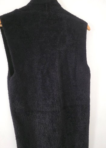 Kadın Siyah Kemerli Midi Yelek - Görsel 7