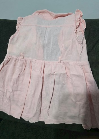 Pembe Nakışlı Kolsuz Elbise - Görsel 4