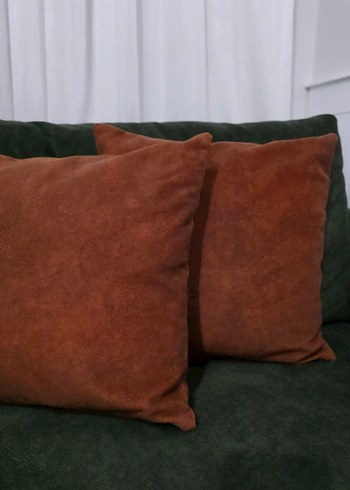 Kiremit Rengi Modern Dekoratif Yastık - Görsel 2