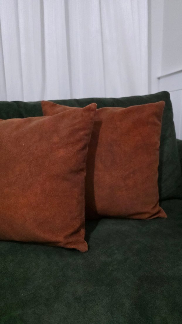 Kiremit Rengi Modern Dekoratif Yastık - Görsel 5