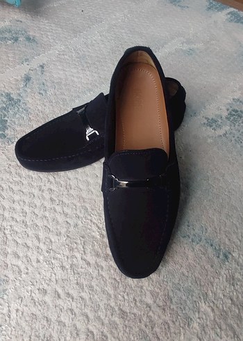 Hugo Boss BOSS Siyah Süet Tokalı Erkek Loafer