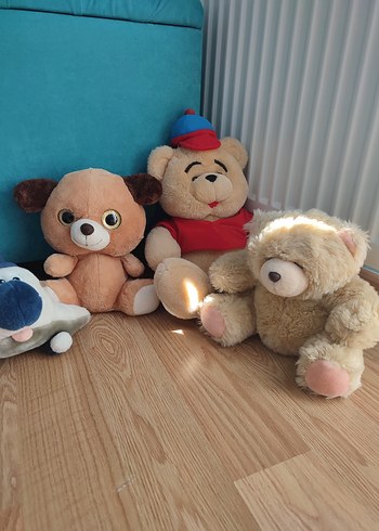 Beden Renk Renkli Mavi Peluş Oyuncaklar Seti