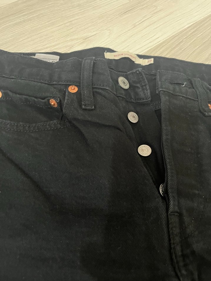 Levis Siyah Kadın Midi Boy Denim Jean — görsel 3/6