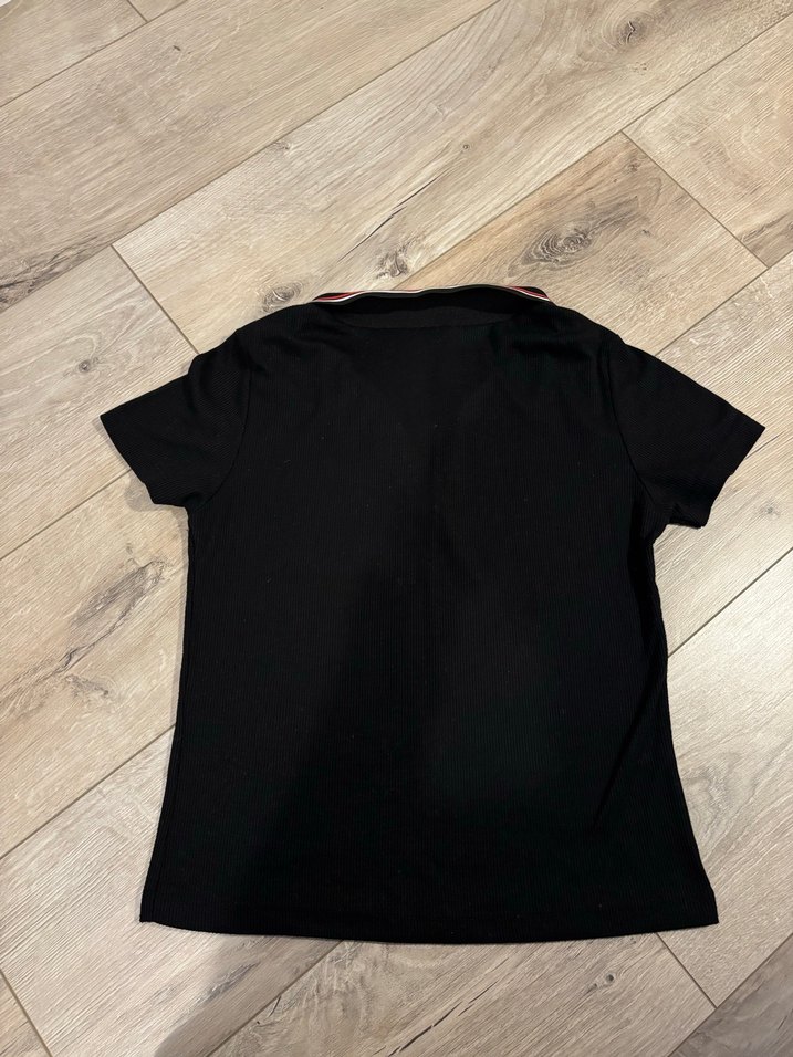 Siyah Polo Yaka Tişört - Görsel 3