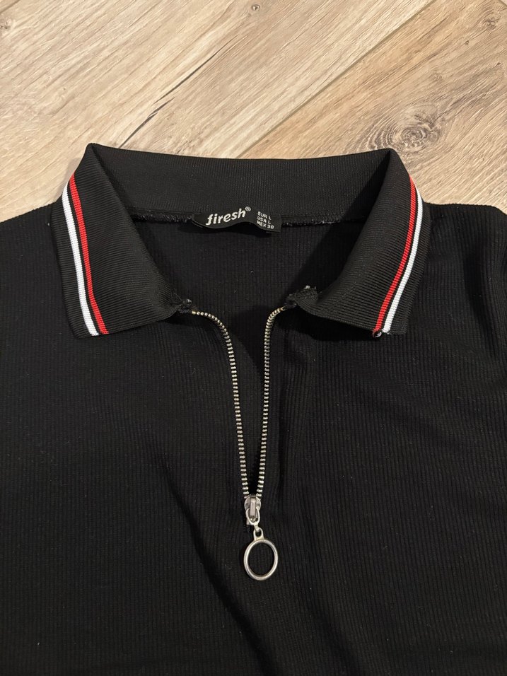 Siyah Polo Yaka Tişört - Görsel 2