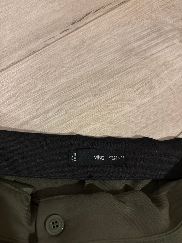 Mango Haki Kumaş Pantolon - Görsel 3