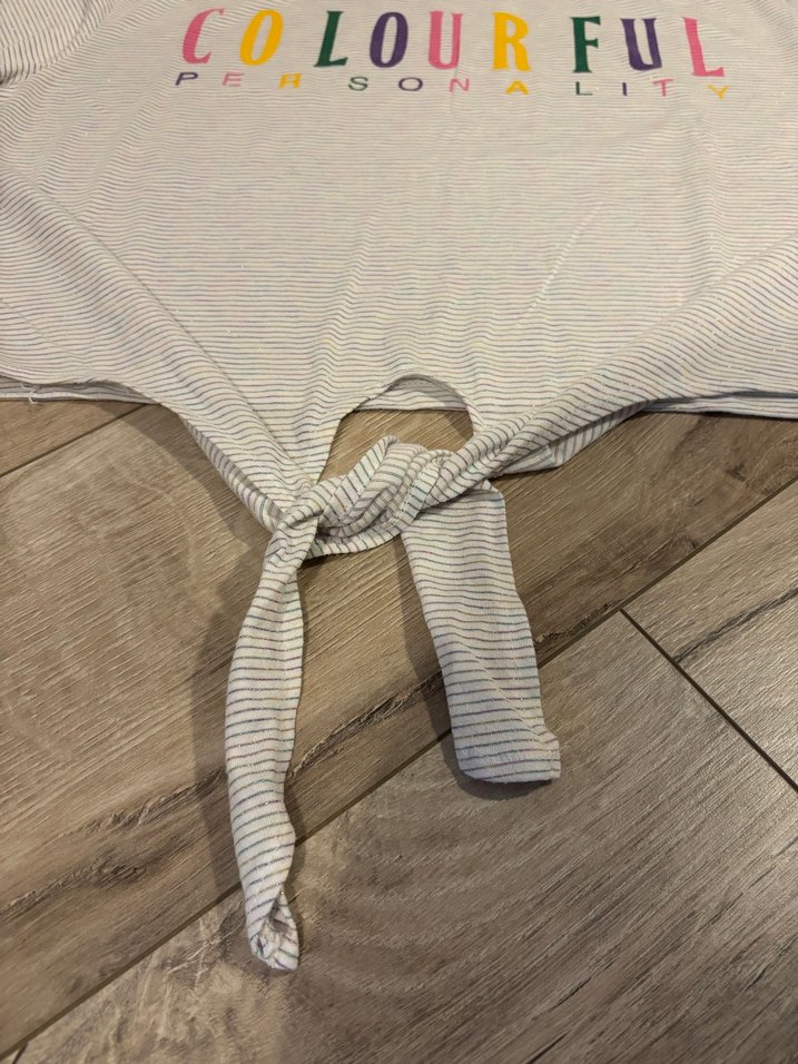 Renkli Bağlamalı Tişört - Görsel 3