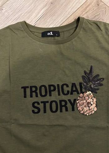 adL Haki Tişört - Görsel 3