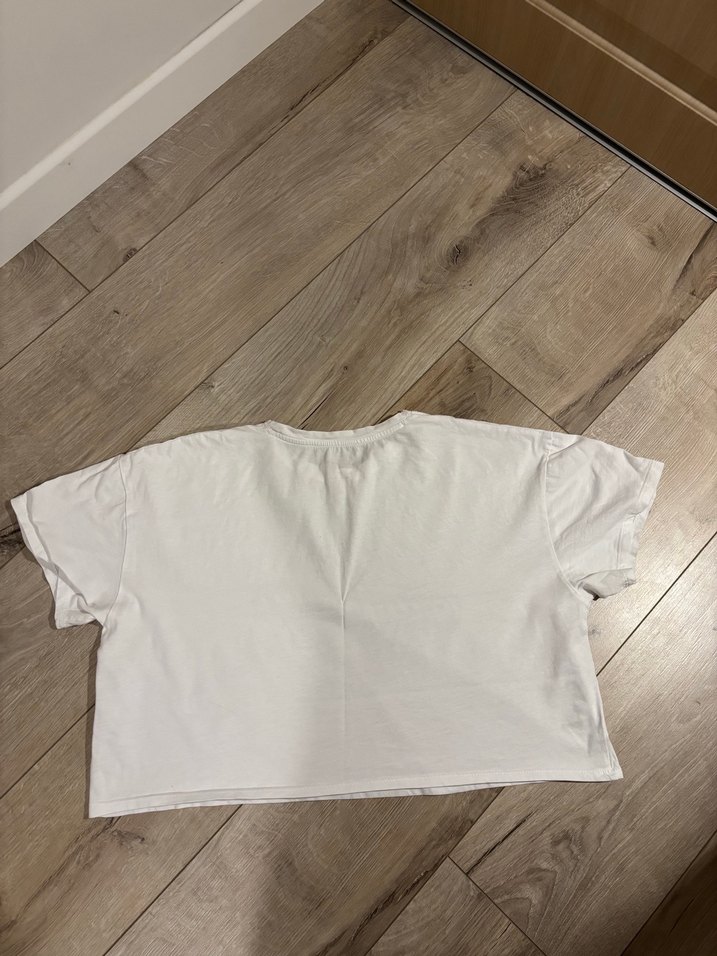 Mavi California Baskılı Beyaz Tişört - Görsel 4