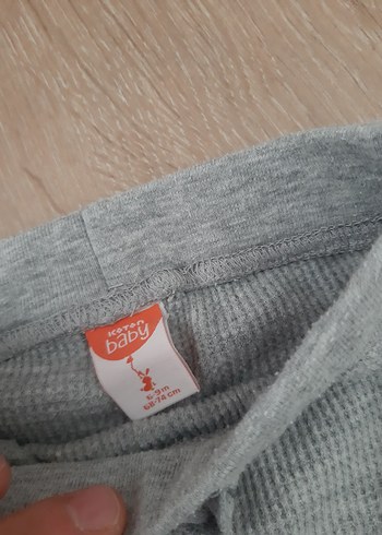 6 Ay Beden Gri Kapüşonlu Erkek Bebek Takımı