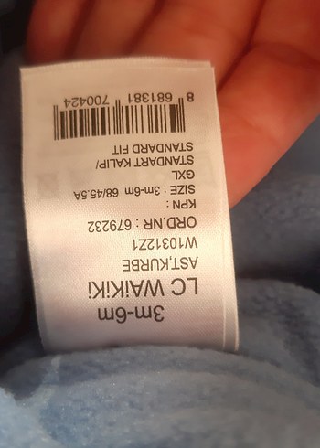 Mavi Erkek Bebek Kapüşonlu Tulum - Görsel 4