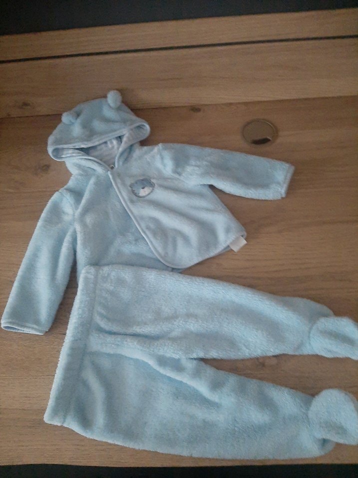 Mavi Erkek Bebek Polar Tulumu - Görsel 4