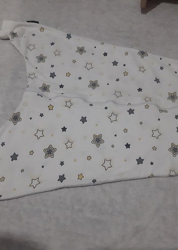 Gri Yıldızlı Beyaz Bebek Uyku Tulumu - Görsel 4