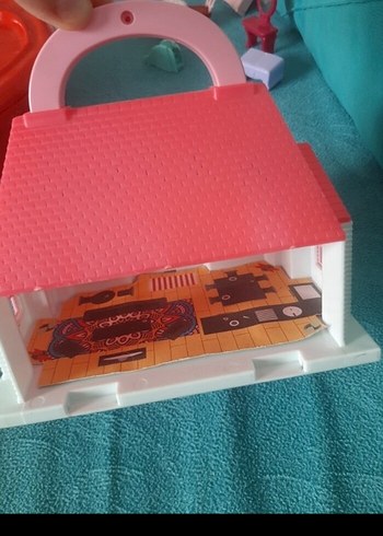 Renkli Pembe Oyuncak Ev Seti - Görsel 2