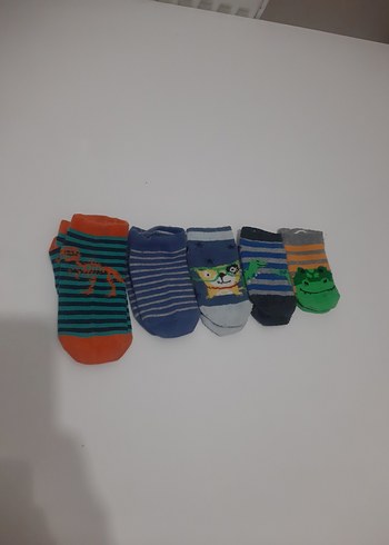 Renkli Erkek Çocuk Çorapları 5'li Set - Görsel 2