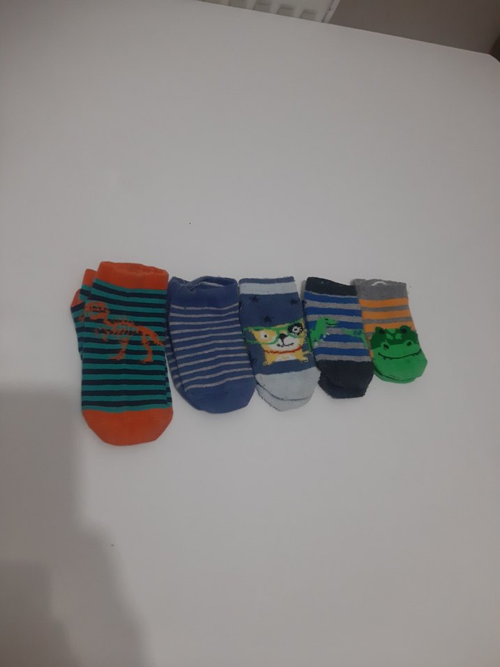 Renkli Erkek Çocuk Çorapları 5'li Set - Görsel 2