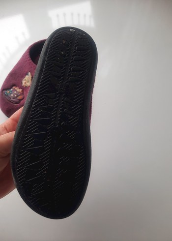 Kız Çocuk Bordo Nakışlı Sıcacık Ev Terliği - Görsel 3