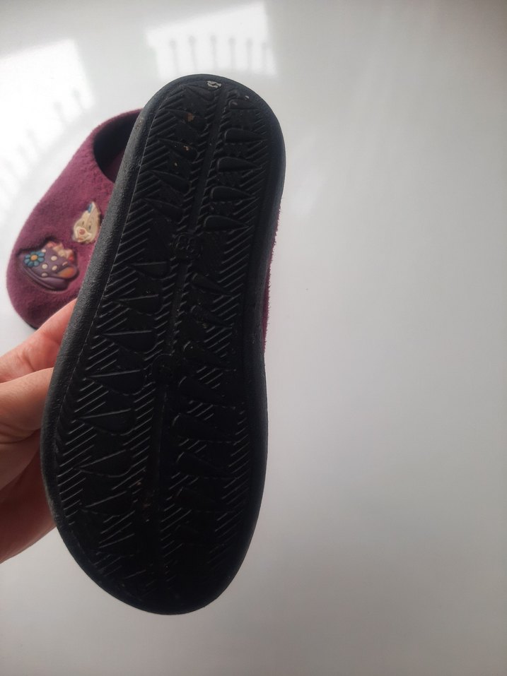 Kız Çocuk Bordo Nakışlı Sıcacık Ev Terliği - Görsel 3