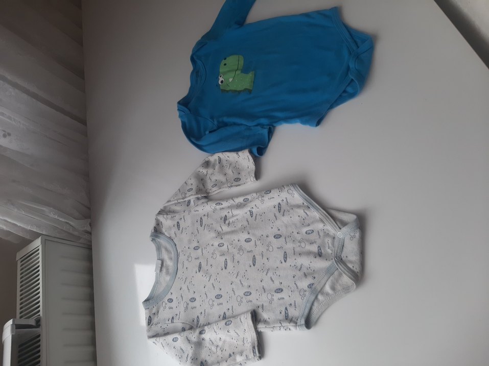 Gri Düğmeli Uzun Kollu Bebek Zıbını - Görsel 2