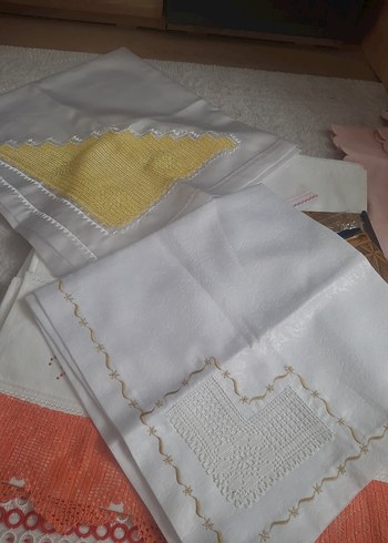 İşlemeli Beyaz bohça - Görsel 3