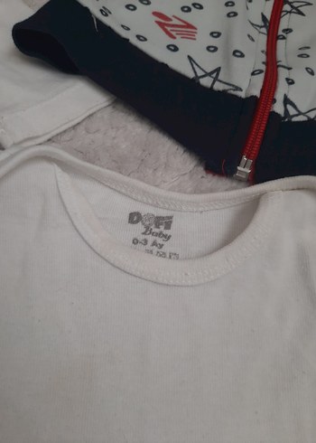 Uzun Kollu Beyaz Pamuklu Bebek Body - Görsel 2