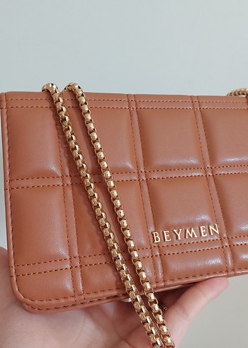Diğer Beymen Zincir Detaylı Kahverengi Deri Çanta