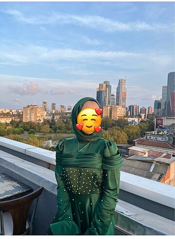 38 Beden Özel dikim yeşil saten abiye