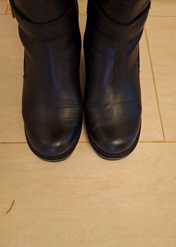 siyah deri bot - Görsel 3