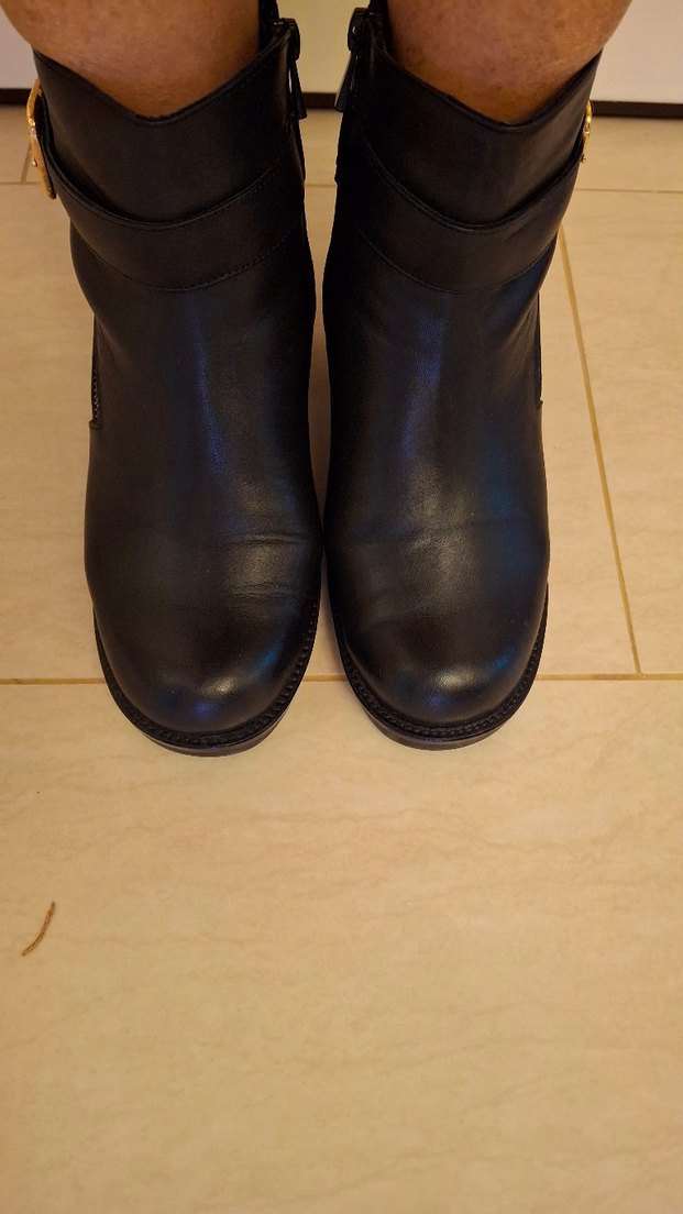 siyah deri bot - Görsel 3