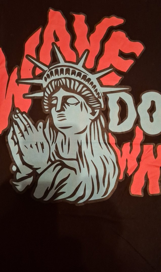 Siyah Baskılı Erkek Tişört Velcro Detaylı - Görsel 3