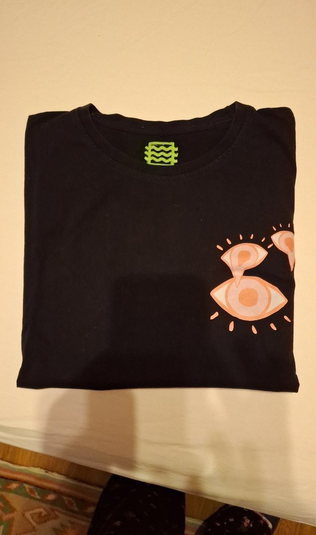 Sokak Stili Siyah Baskılı  Tişörtü bay bayan giyebilir - Görsel 4