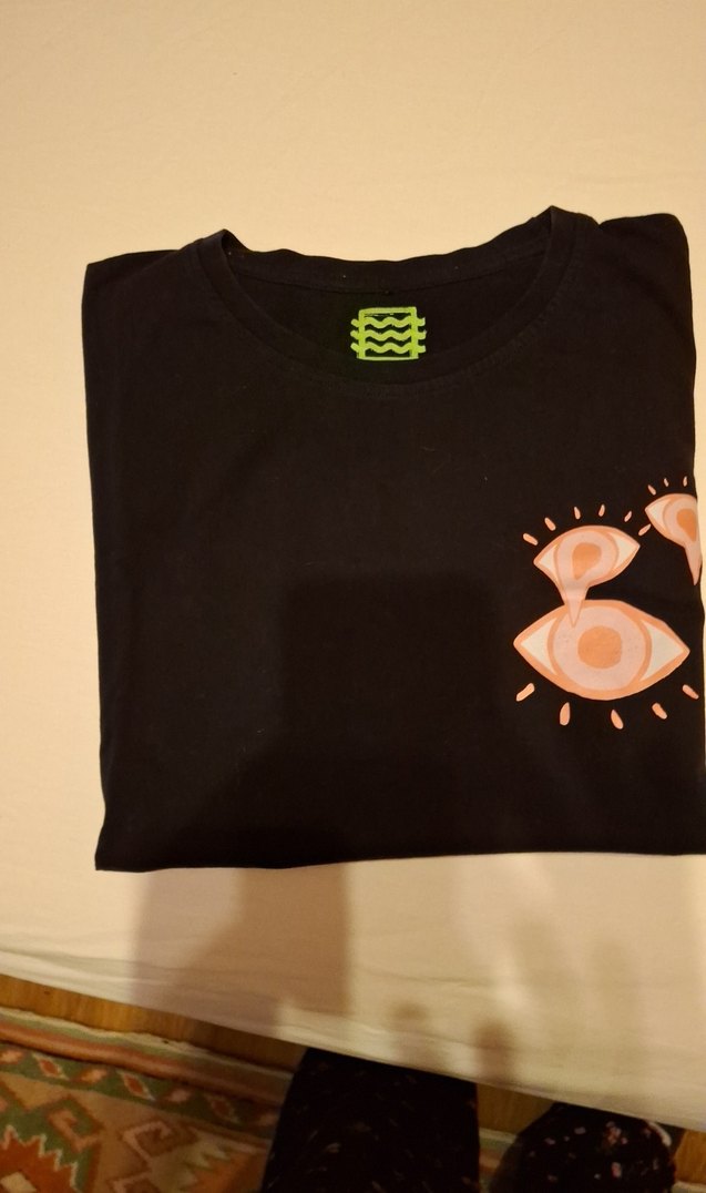 Sokak Stili Siyah Baskılı  Tişörtü bay bayan giyebilir - Görsel 3