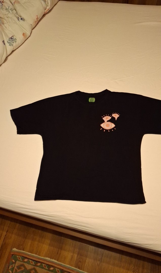 Sokak Stili Siyah Baskılı  Tişörtü bay bayan giyebilir - Görsel 2