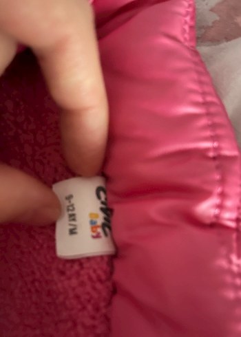 Parlak Pembe Kız Çocuk Fermuarlı Yelek - Görsel 3