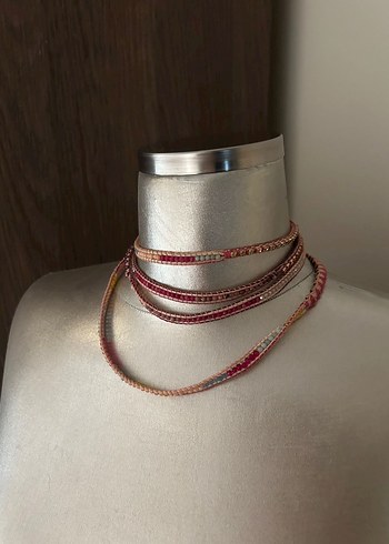 Nakamol pembe tasli kolye - Görsel 6