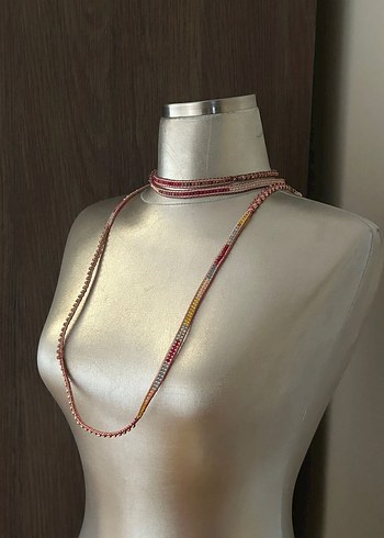 Nakamol pembe tasli kolye - Görsel 4