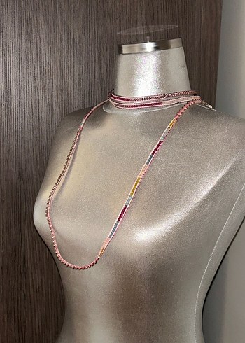 Nakamol pembe tasli kolye - Görsel 3