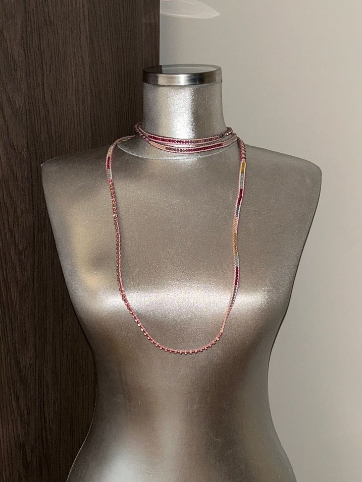 Nakamol pembe tasli kolye - Görsel 5