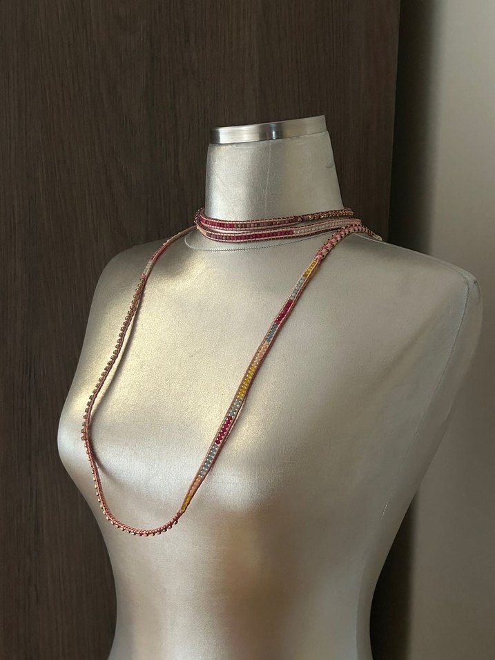 Nakamol pembe tasli kolye - Görsel 4