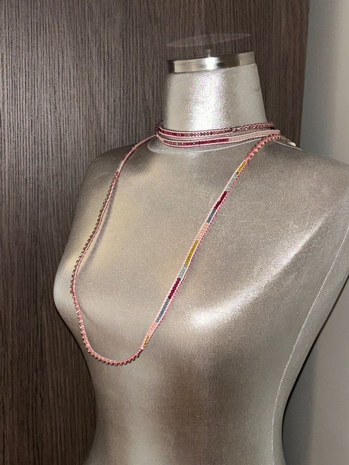 Nakamol pembe tasli kolye - Görsel 3