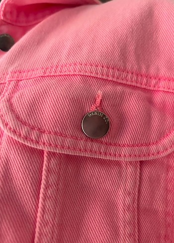Denim co. Pembe kot ceket - Görsel 7