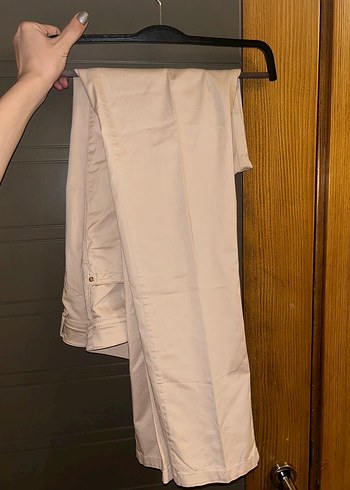 Elena Miro Bej Kadın Regular Fit Pamuk Pantolon - Görsel 3