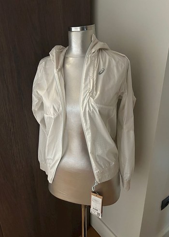 Asics beyaz yağmur ceketi - Görsel 4