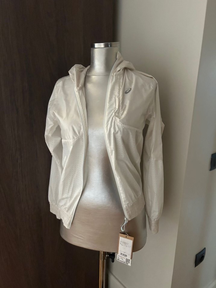 Asics beyaz yağmur ceketi - Görsel 3