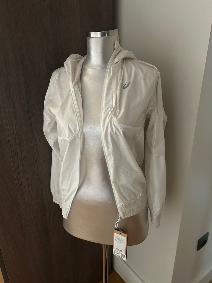 Asics beyaz yağmur ceketi - Görsel 4